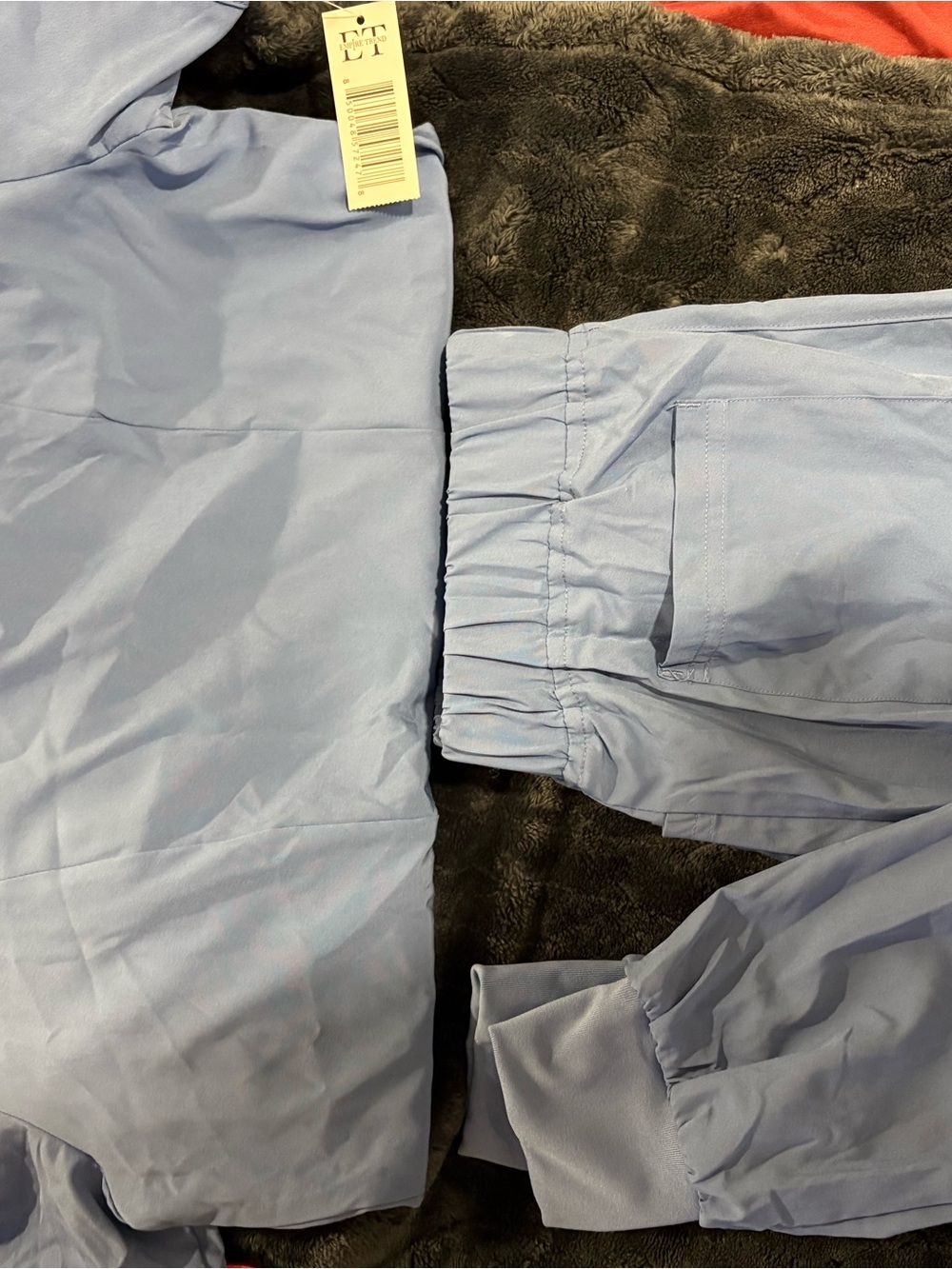 Light Blue Women's Two-Piece Scrub Set